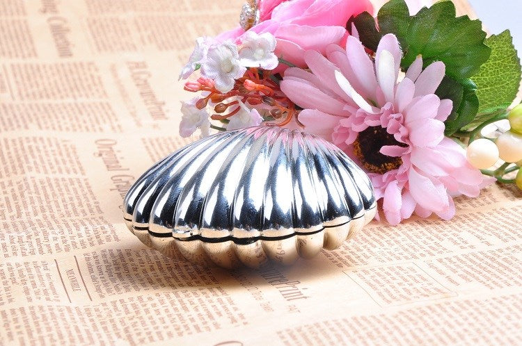 Conchiglia Argentato Porta Confetti Tema Mare Decorazione Fai da Te