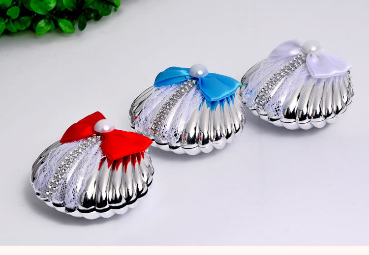 Conchiglia Argentato Porta Confetti Tema Mare Decorazione Fai da Te