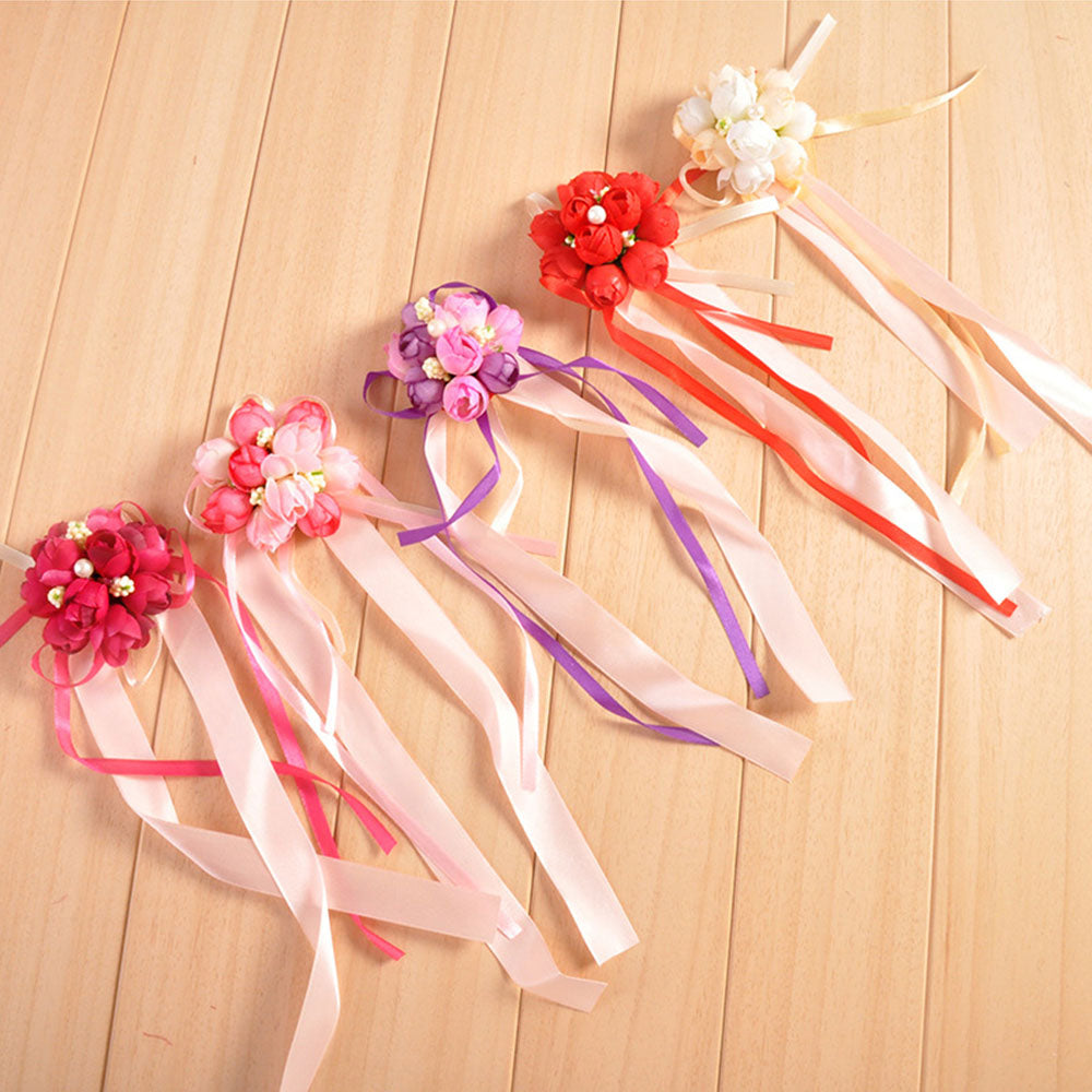 Braccialetto Floreale Per Sposa Damigelle Inviti Decorazione Bomboniera