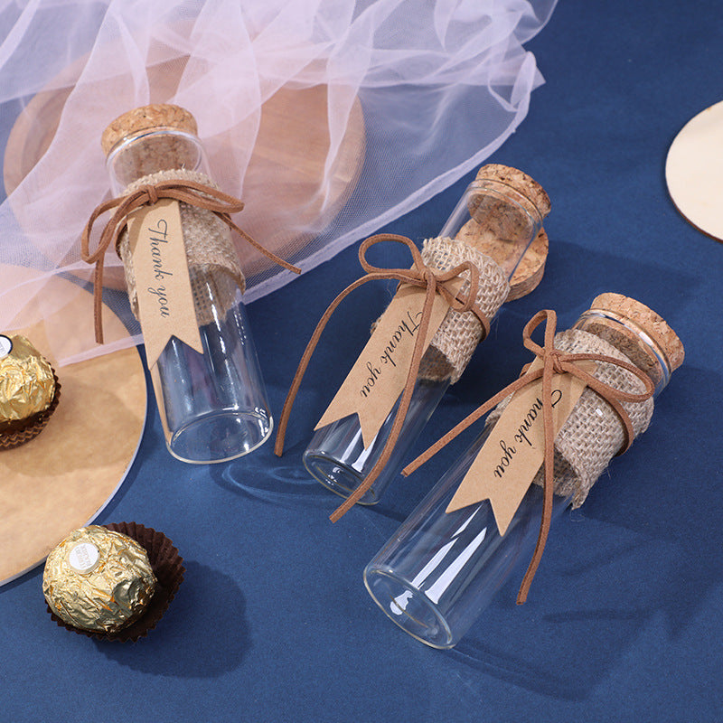 20 Pezzi Provette Tubino VetroCon Tappo Sughero Porta confetti