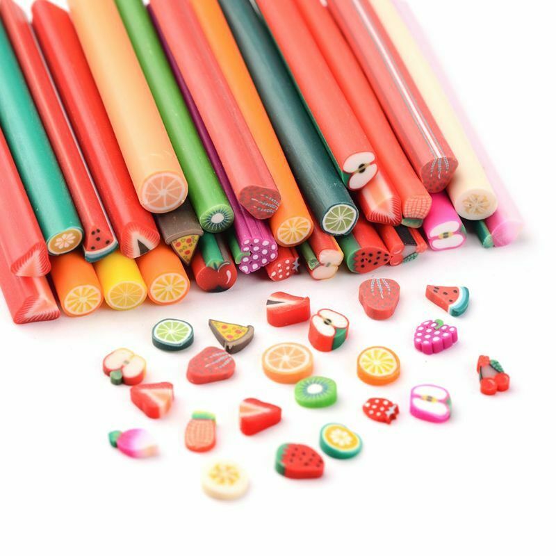 50 bastoncini Fimo CLAY Nail Art Slime Manicure argilla polimerica 3D