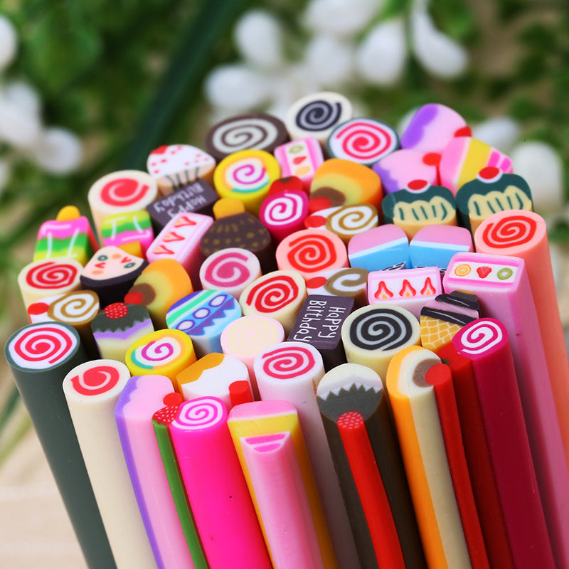 50 bastoncini Fimo CLAY Nail Art Slime Manicure argilla polimerica 3D