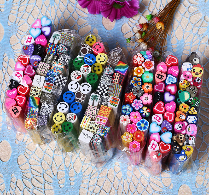 50 bastoncini Fimo CLAY Nail Art Slime Manicure argilla polimerica 3D