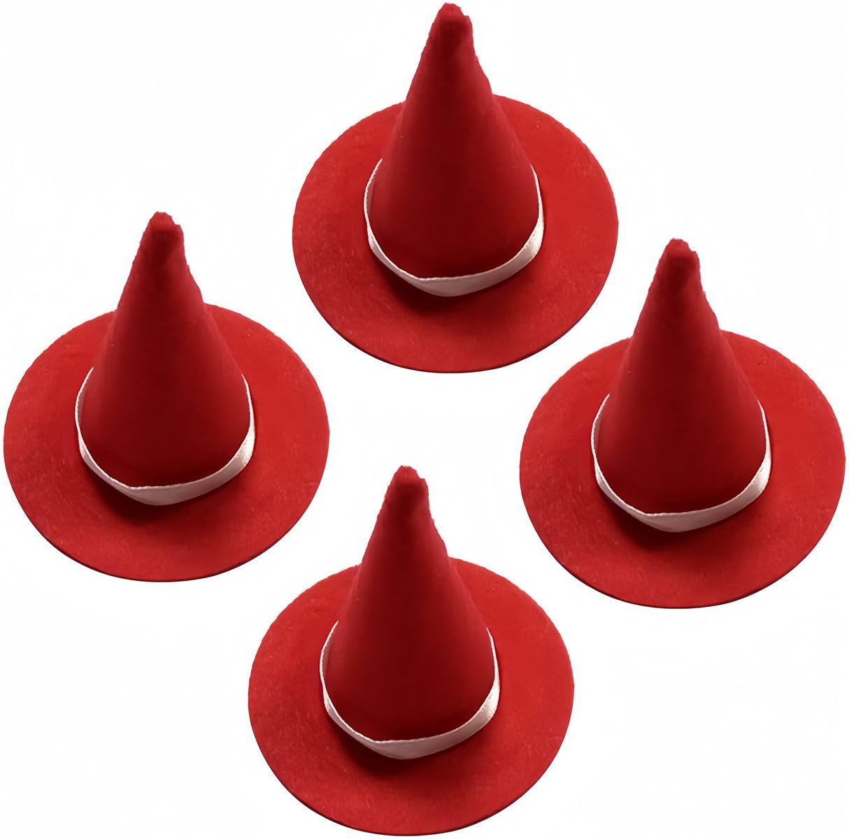 10 Pz Tappo Di Bottiglia Mini Cappelli Strega Rosso Decorazione Tavolo Halloween