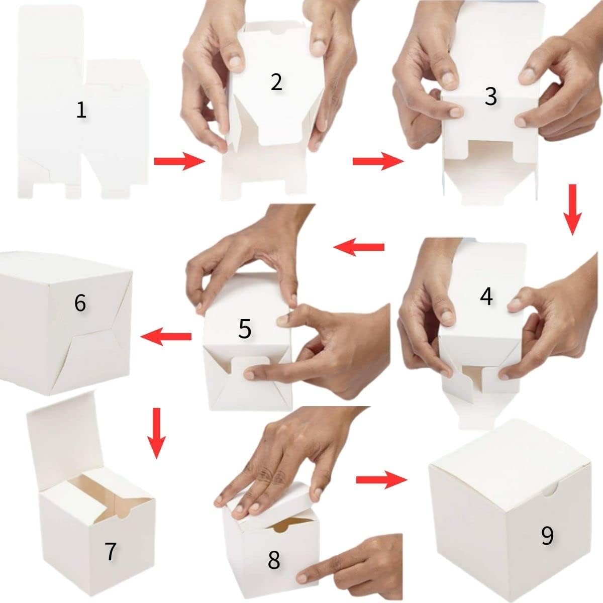 10 Pezzi Scatole Cartone Bianche Con Coperchio Per Regalo Confezione Bomboniera disponibile in varie misure