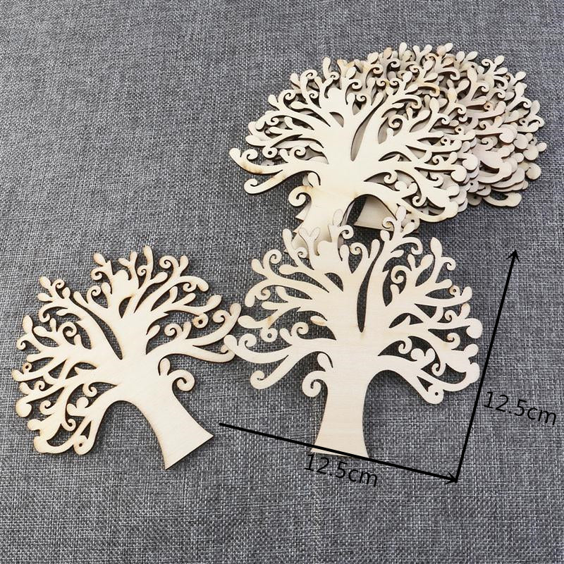 10 Pezzi Legnetti Accessori Decorativi Albero Della Vita Misura Grande 12.5 * 12.5cm