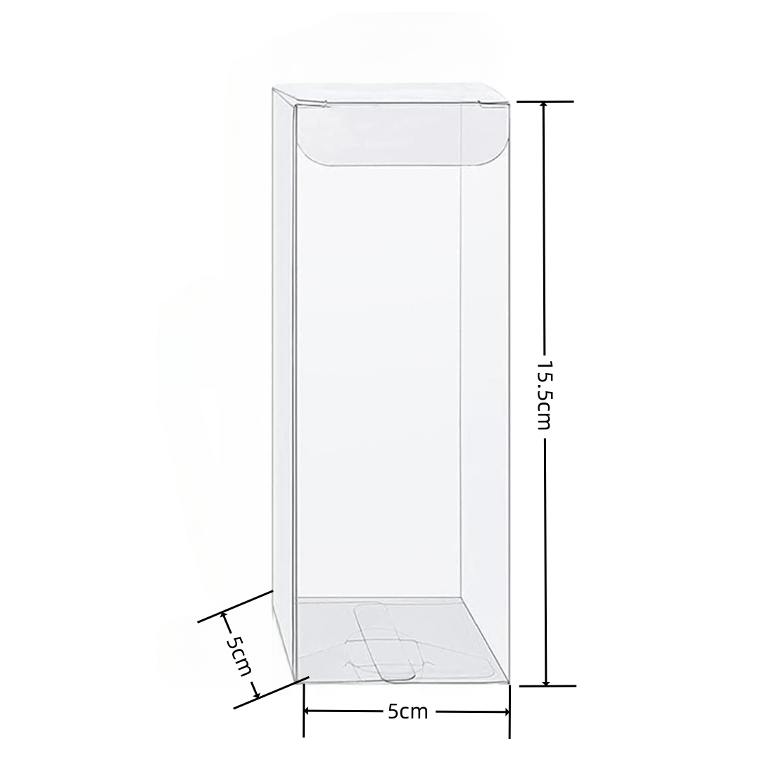 10 pezzi scatole rettangolo trasparente pvc 5*5*15.5cm