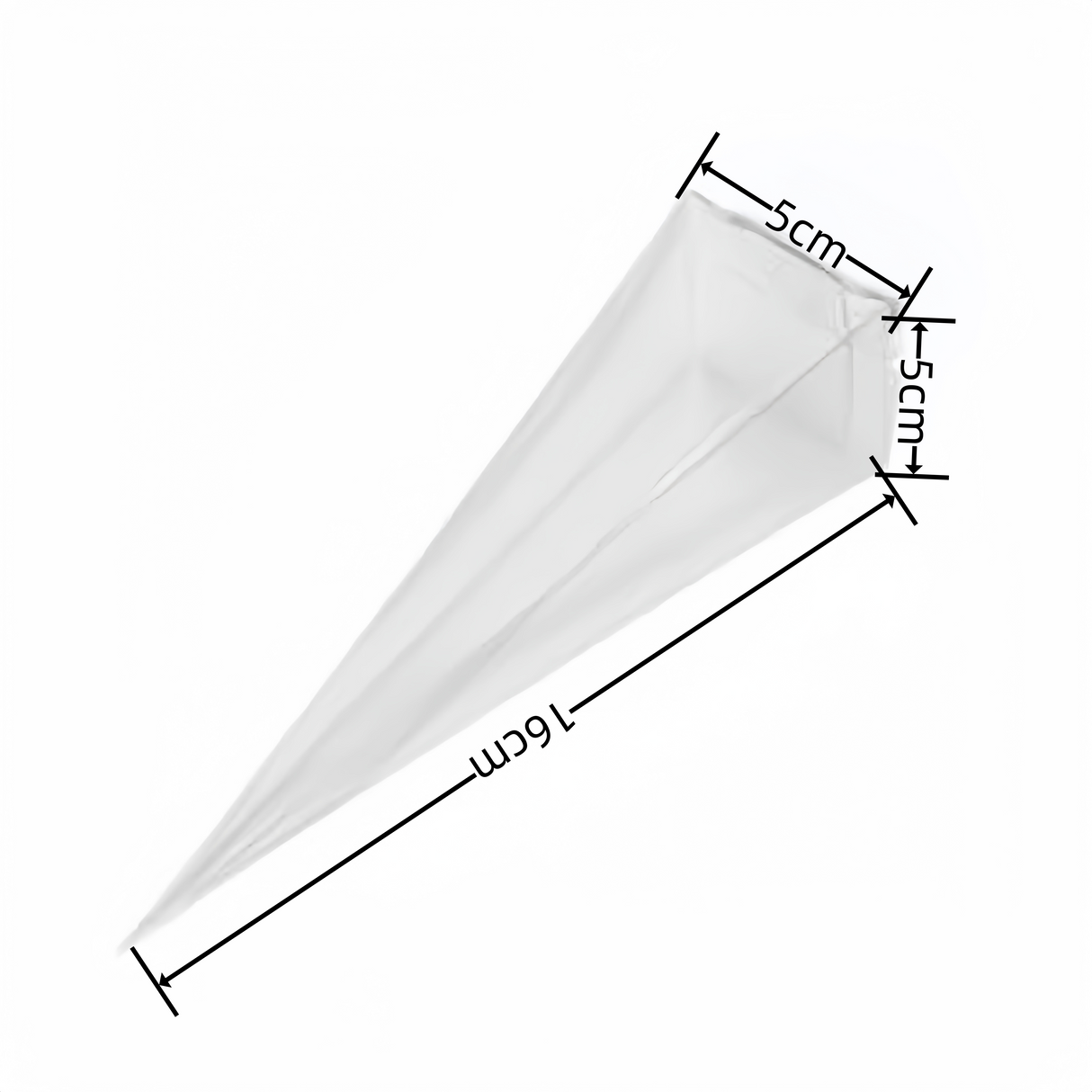 20 pezzi scatole triangolo trasparente pvc 5*5*16cm