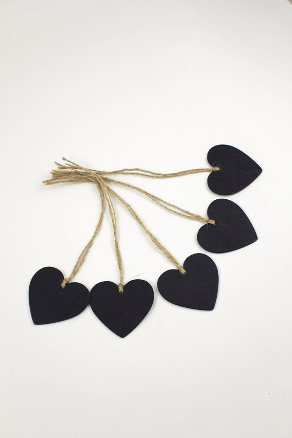 10x Lavagne Legno Etichette Tags Rustico Vintage Con corda di canapa