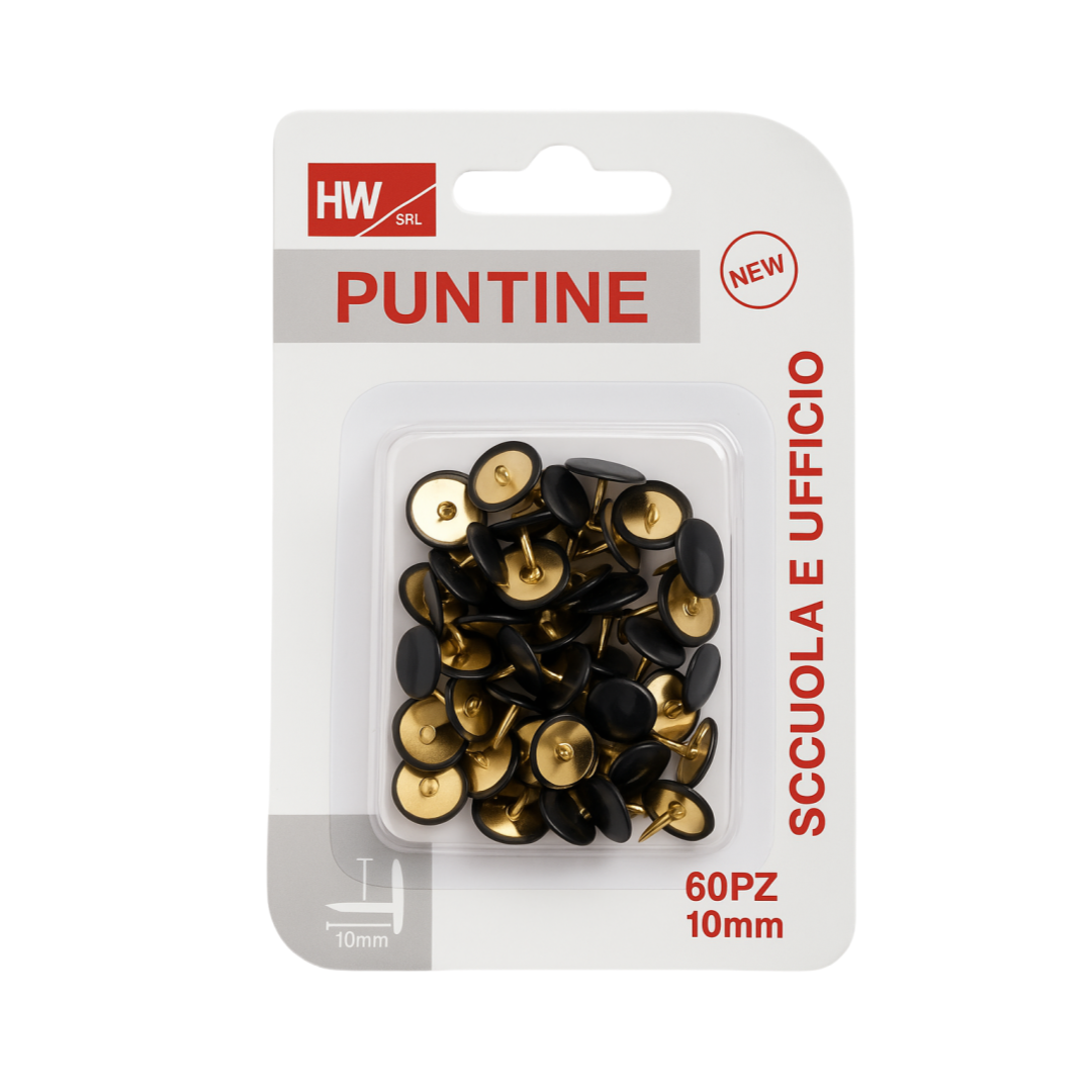 Puntine da Disegno - 60 Pezzi - Accessori per Scuola e Ufficio