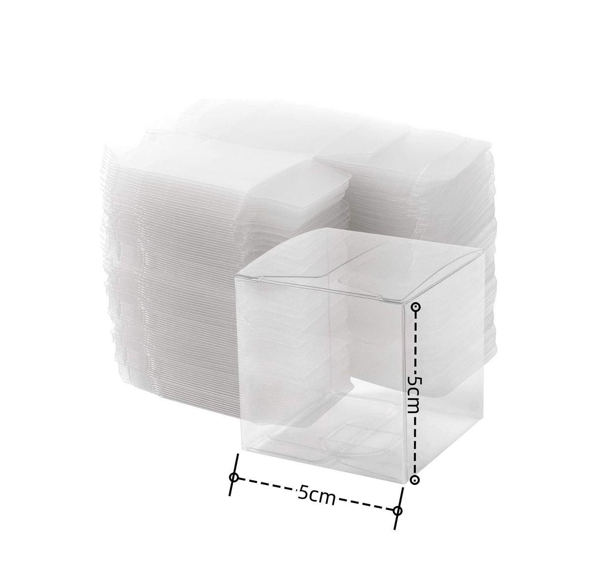 20 pezzi scatole cubo trasparente pvc 5*5*5cm