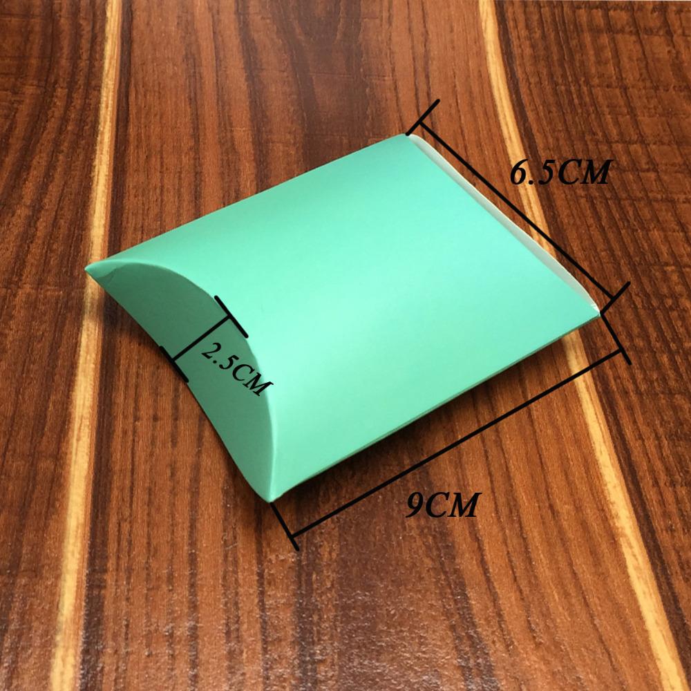 50pz Portaconfetti Scatole Cuscino In Carta Kraft Semplice Fai DA Te