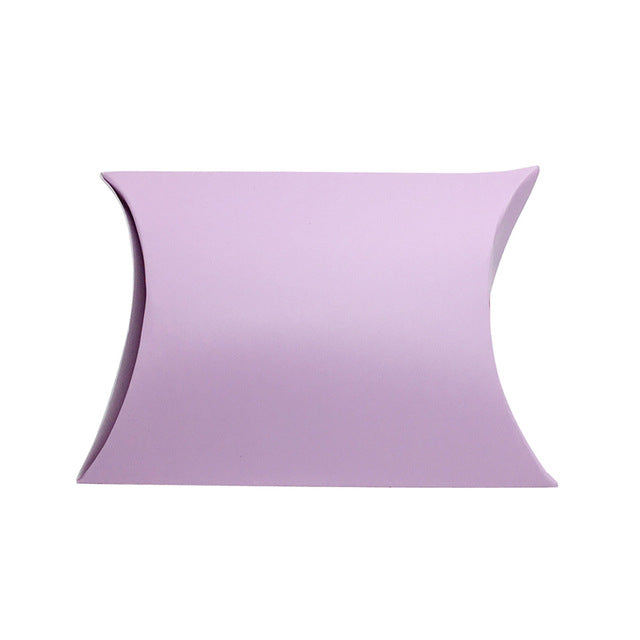 50pz Portaconfetti Scatole Cuscino In Carta Kraft Semplice Fai DA Te