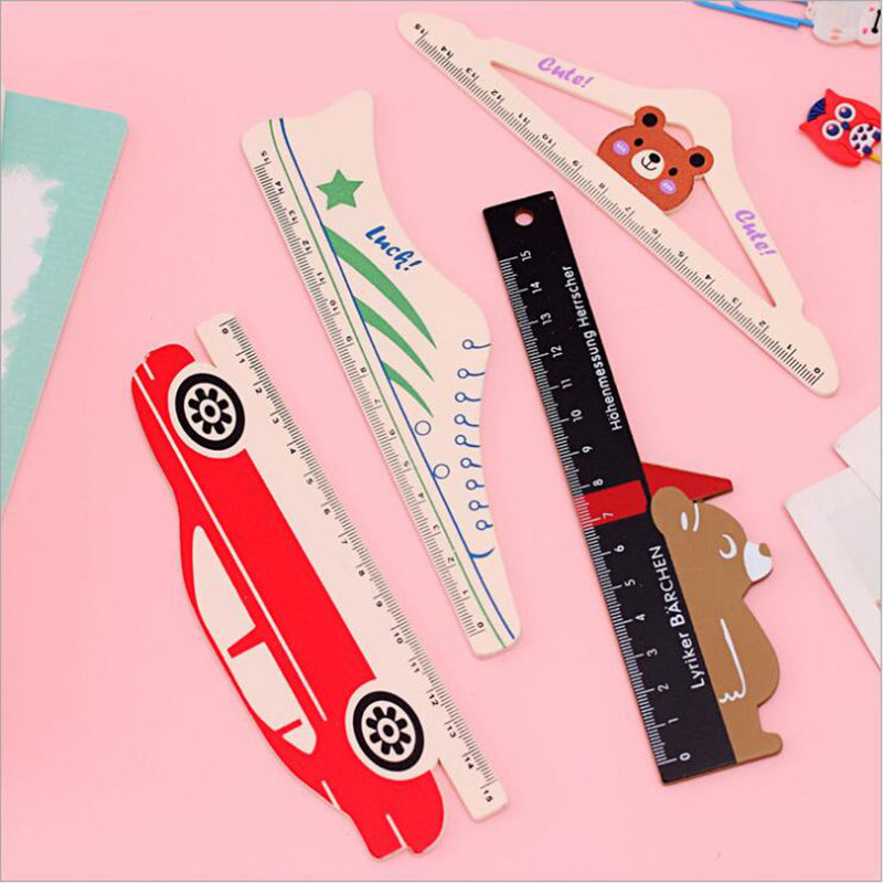 Segnalibro Righello Legno Fumetto Creativo Regalo