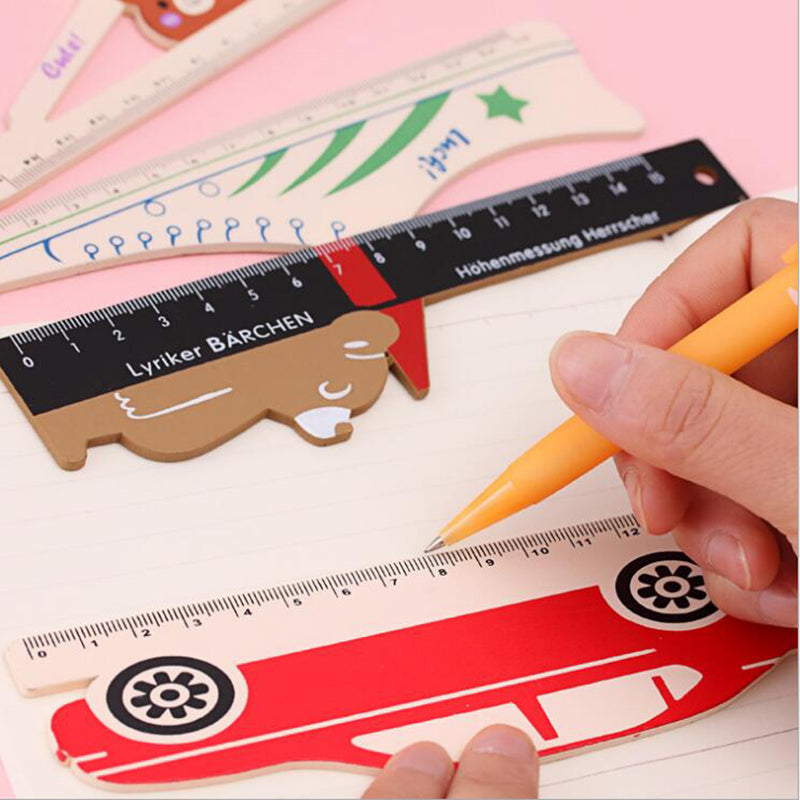 Segnalibro Righello Legno Fumetto Creativo Regalo