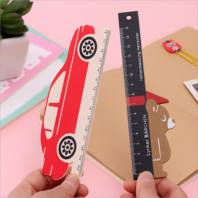 Segnalibro Righello Legno Fumetto Creativo Regalo