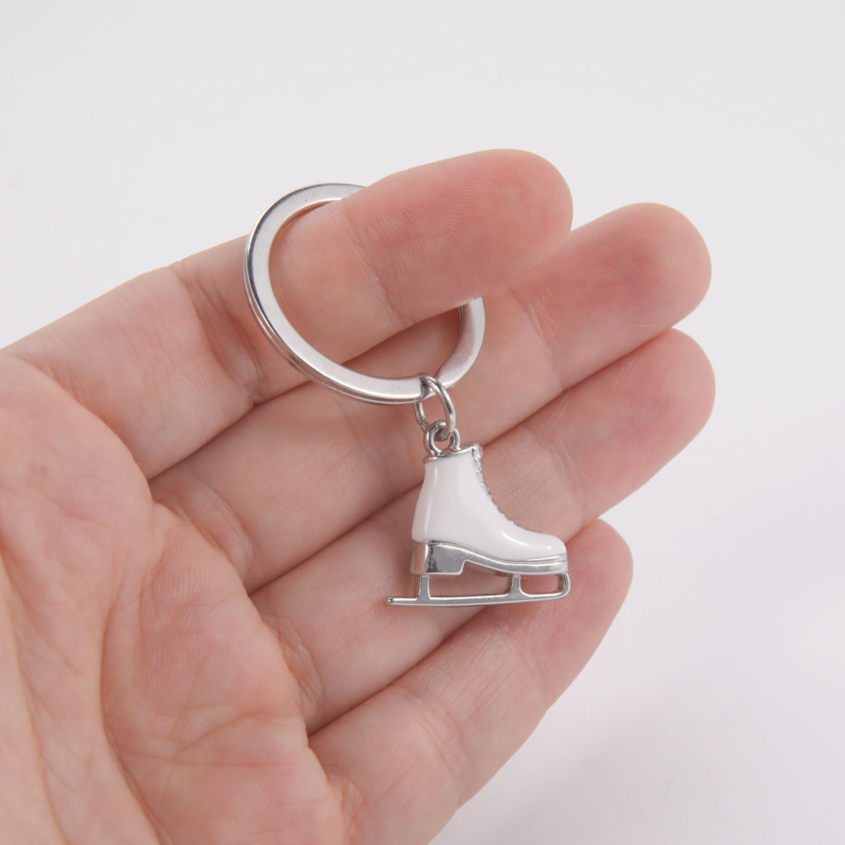 Portachiavi con ciondolo a forma di pattini da ghiaccio Bomboniera Pensiero Regalo Applicazione