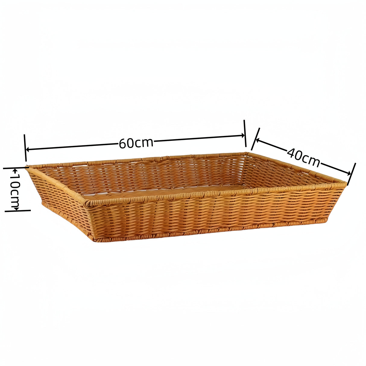 Vassoio Cesto rettangolare intrecciato in vimini vintage per bomboniere sacchetti oggetti