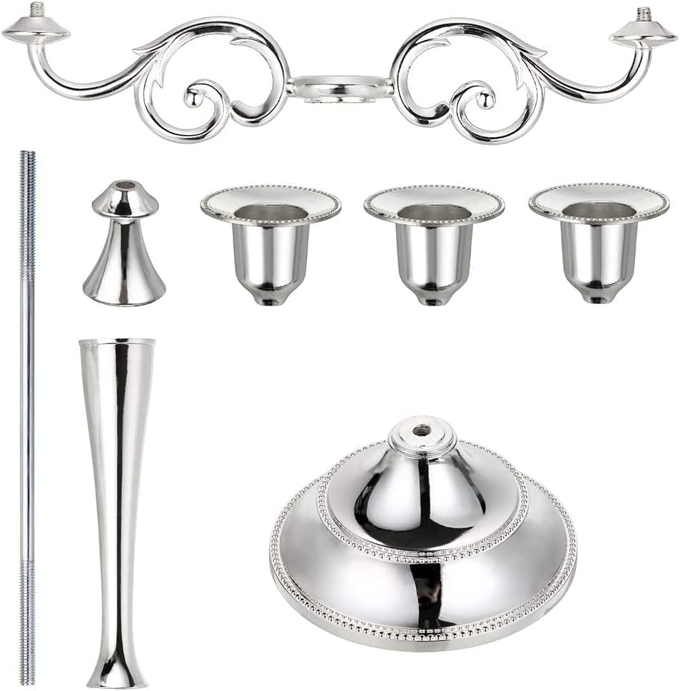 Candeliere Candelabro 3 braccia candele Centrotavolo metallo