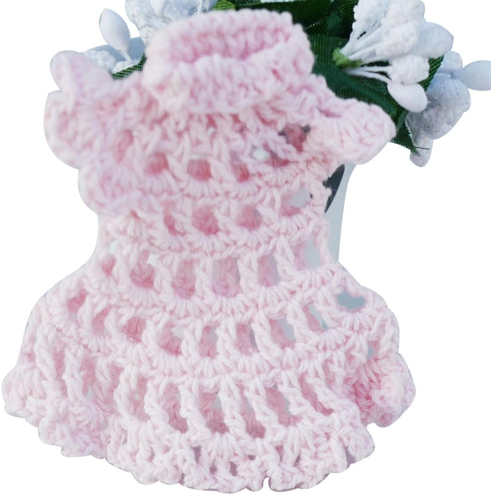 12 Pezzi Bomboniera Mini Maglioni Gonna Bambina Fatti A Mano Decorazione Ambito Portaconfetti Confezione