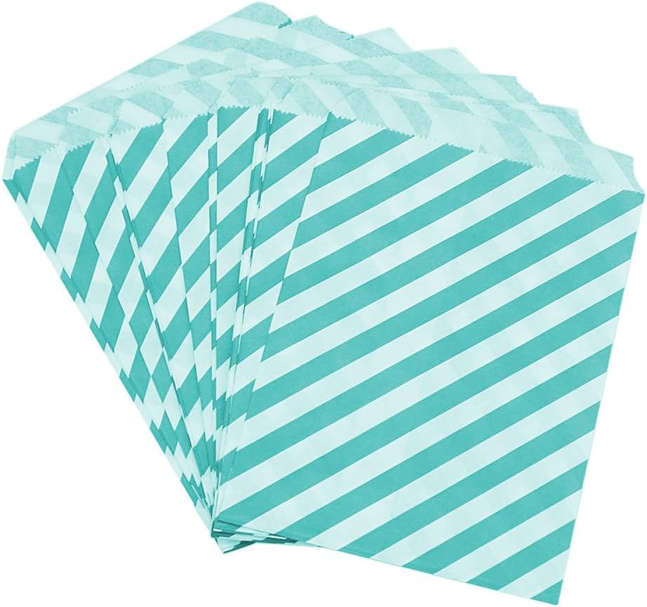 100x bustine 13 * 17cm Carta biodegradabile Porta Confetti,Dolce,Pane,Colorata Matrimonio Striscia