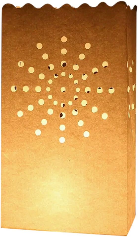 10pz Carta Artigianale Borse Sacchetti per Candele Diffusione Luce Porta candela Lanterna