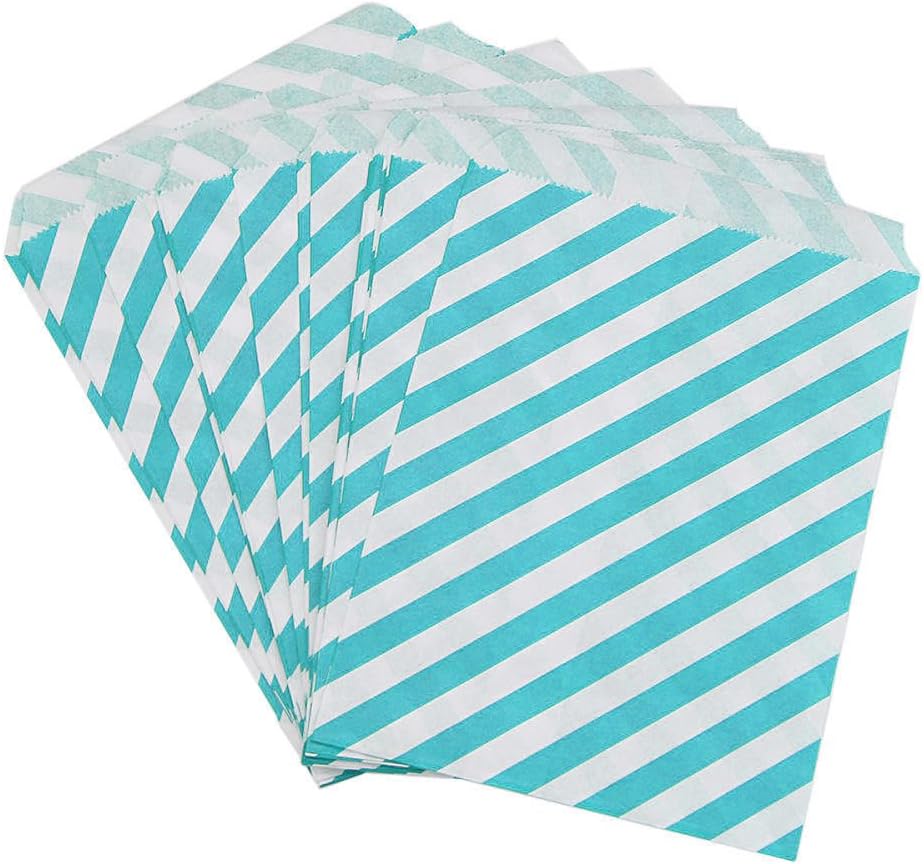 100x bustine 13 * 17cm Carta biodegradabile Porta Confetti,Dolce,Pane,Colorata Matrimonio Striscia