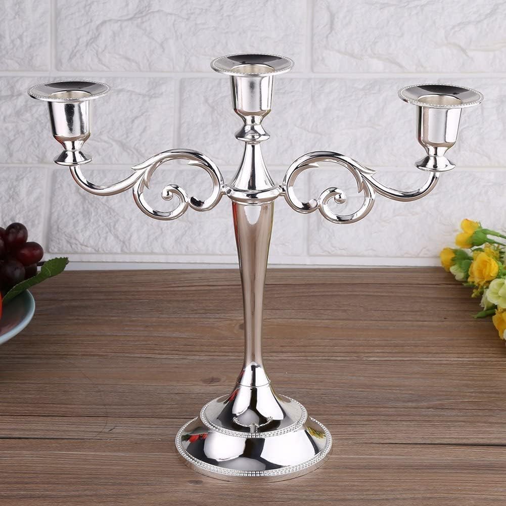 Candeliere Candelabro 3 braccia candele Centrotavolo metallo