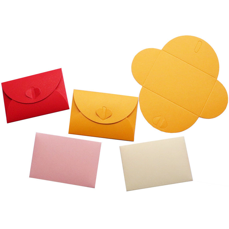 20 Buste di Carta perlata chiusura cuore biglietti auguri inviti ringraziamento