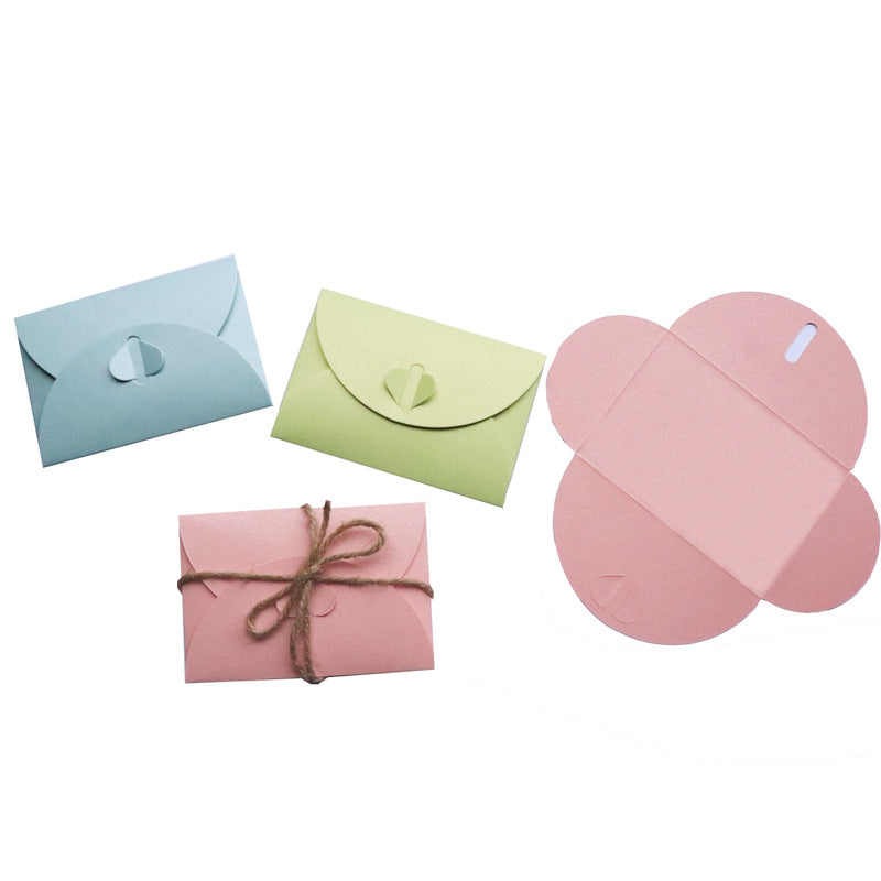 20 Buste di Carta perlata chiusura cuore biglietti auguri inviti ringraziamento