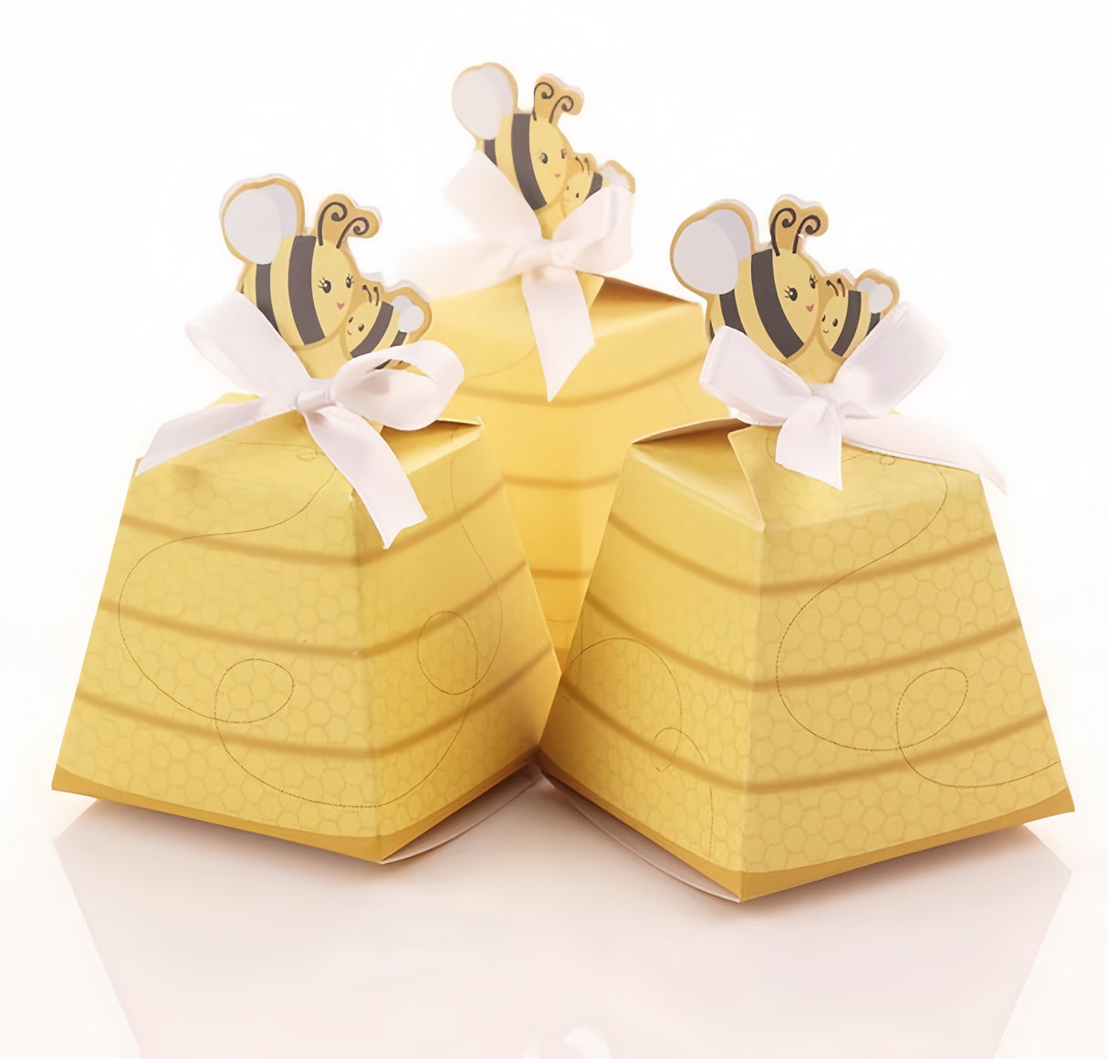 25pz Portaconfetti Scatole APE con nastro bianco