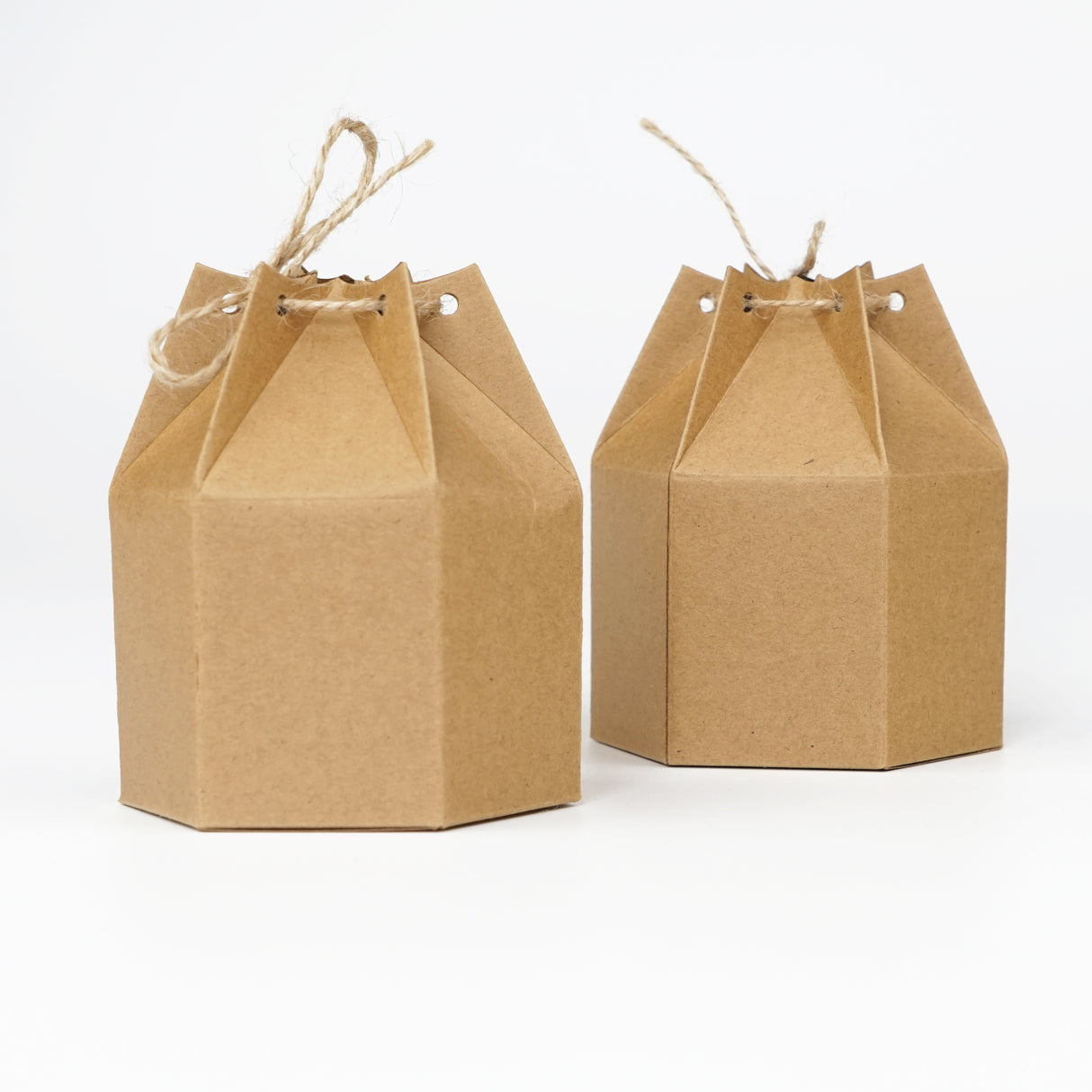 50pz Scatola Esagonale Portaconfetti Cartoncino Kraft