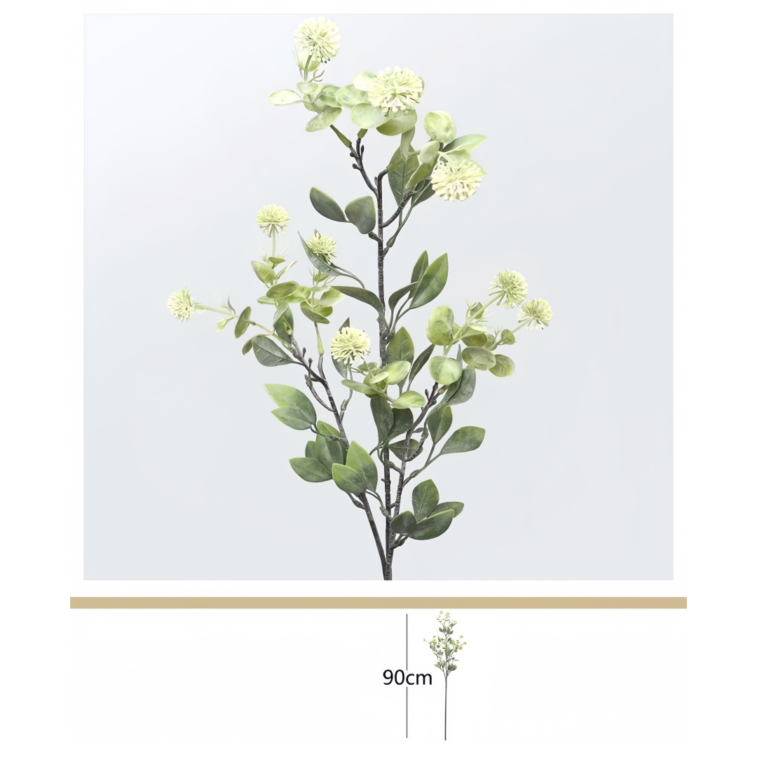 Fiore Artificiale – Ramo di Eucalipto con Boccioli, 90 cm