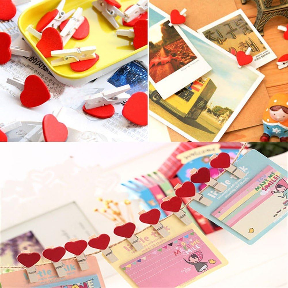 200 MOLLETTE LEGNO CUORE 3,5 CM BOMBONIERE FAI DA TE MOLLETTINE SCRAPBOOKING FOTO