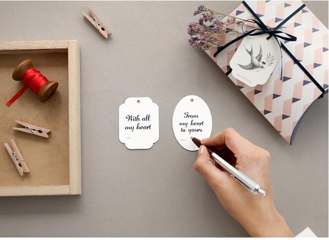 2 pezzi Cuscino Gigante 14 * 19cm Porta regalo Elegante Compreso Nastro Etichetta