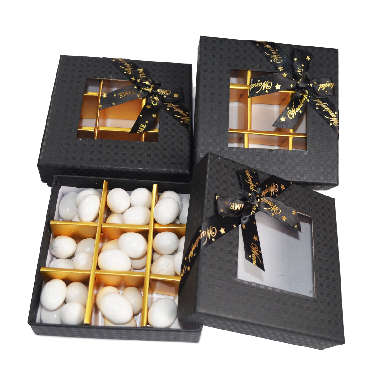 Scatola Astuccio Quadrata con 9 Scomparti Portaconfetti