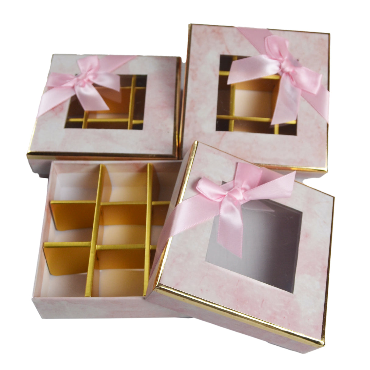 Scatola Astuccio Quadrata con 9 Scomparti Portaconfetti