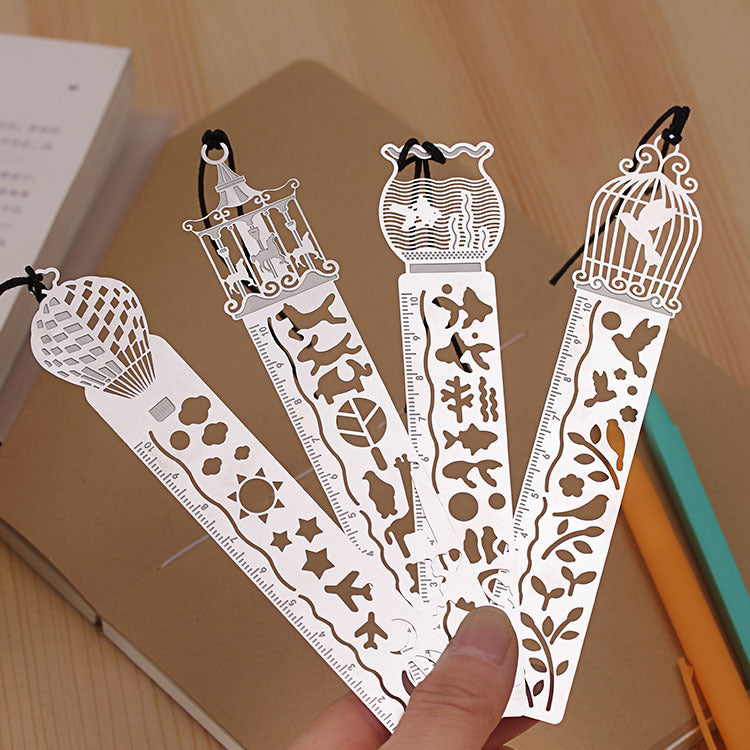 Segnalibro Righello in materiale latta sottile elegante taglia con laser Ideale regalo