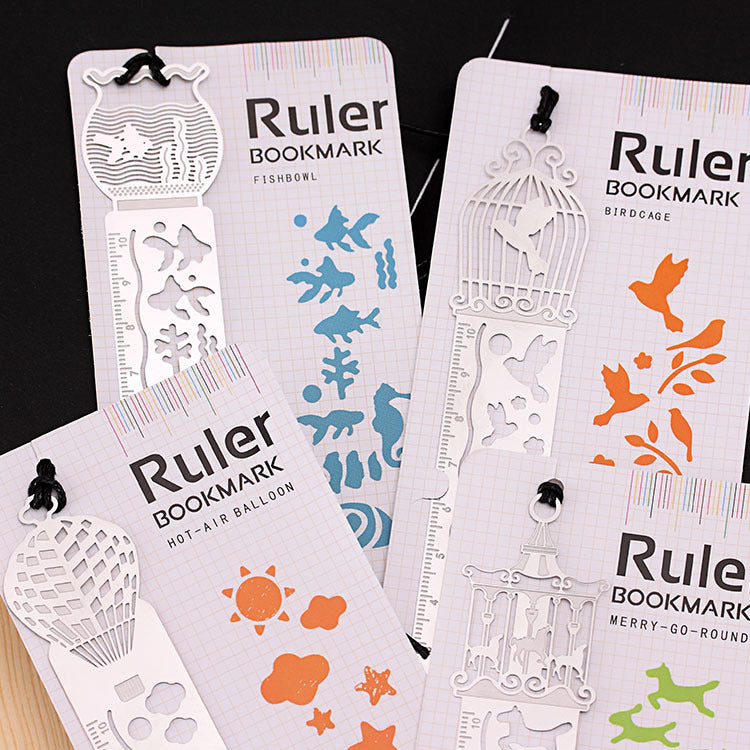 Segnalibro Righello in materiale latta sottile elegante taglia con laser Ideale regalo