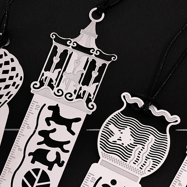 Segnalibro Righello in materiale latta sottile elegante taglia con laser Ideale regalo