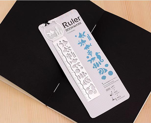 Segnalibro Righello in materiale latta sottile elegante taglia con laser Ideale regalo