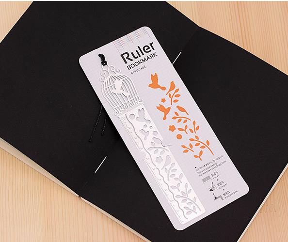 Segnalibro Righello in materiale latta sottile elegante taglia con laser Ideale regalo