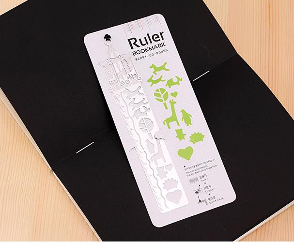 Segnalibro Righello in materiale latta sottile elegante taglia con laser Ideale regalo