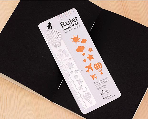 Segnalibro Righello in materiale latta sottile elegante taglia con laser Ideale regalo