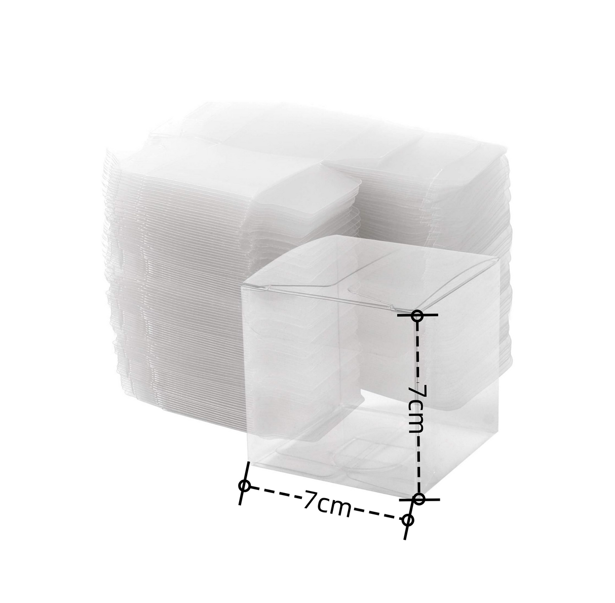 20 pezzi scatole cubo trasparente pvc 7*7*7cm