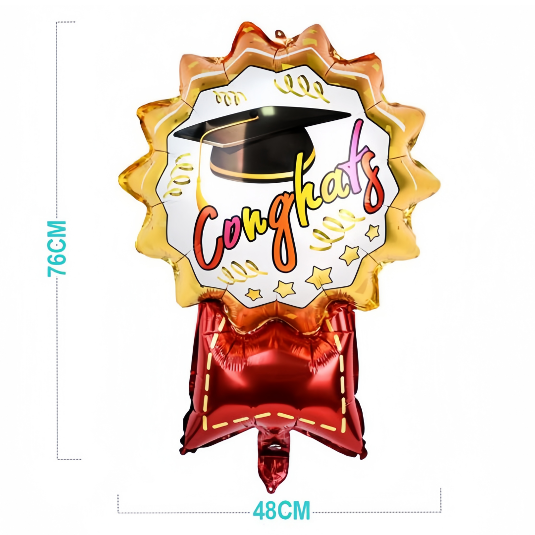 Palloncino MYLAR Laurea "Congrats" - Decorazione Perfetta per Festeggiamenti di Laurea
