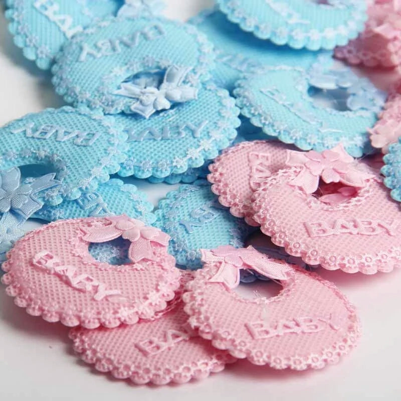 50 Pezzi Decorazione Bomboniere Bavaglino Fiocco Accessori