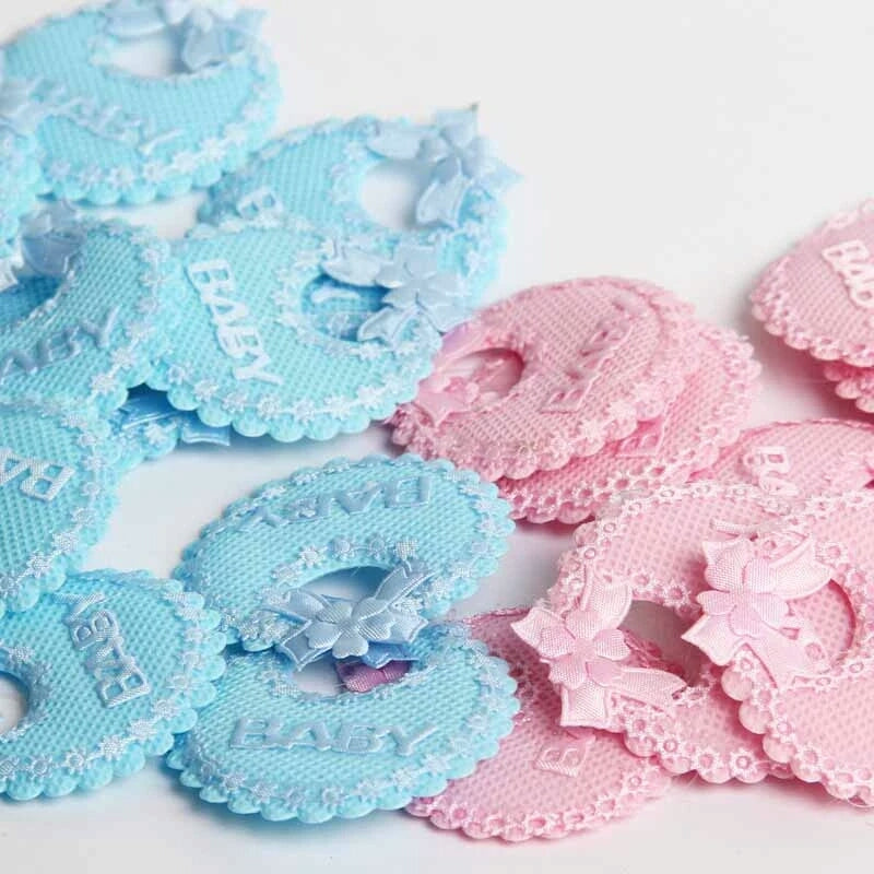 50 Pezzi Decorazione Bomboniere Bavaglino Fiocco Accessori