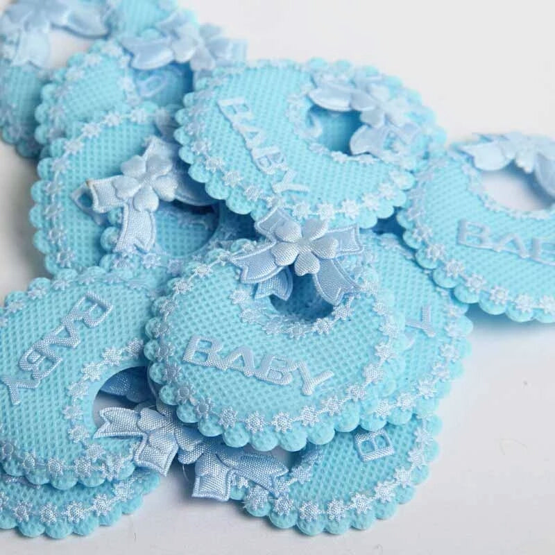 50 Pezzi Decorazione Bomboniere Bavaglino Fiocco Accessori