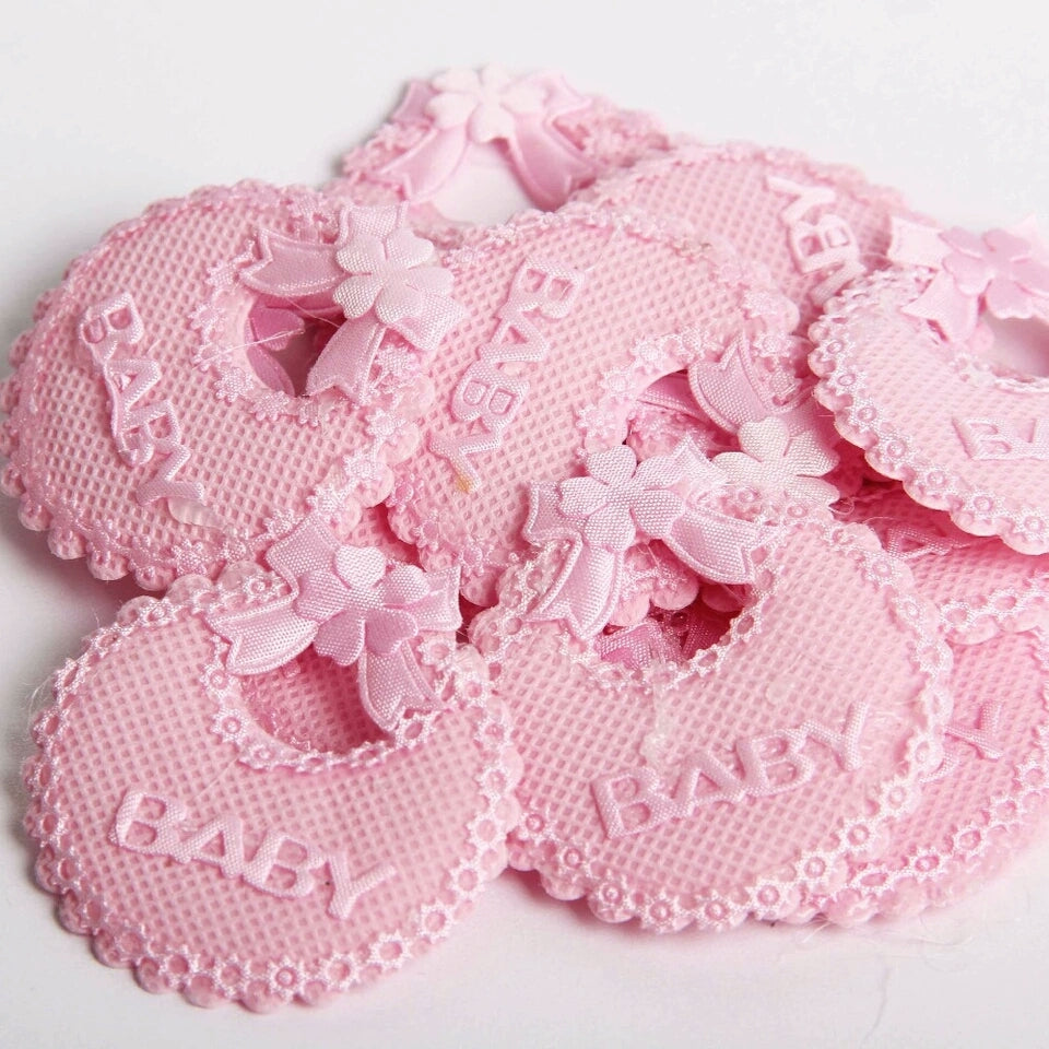 50 Pezzi Decorazione Bomboniere Bavaglino Fiocco Accessori